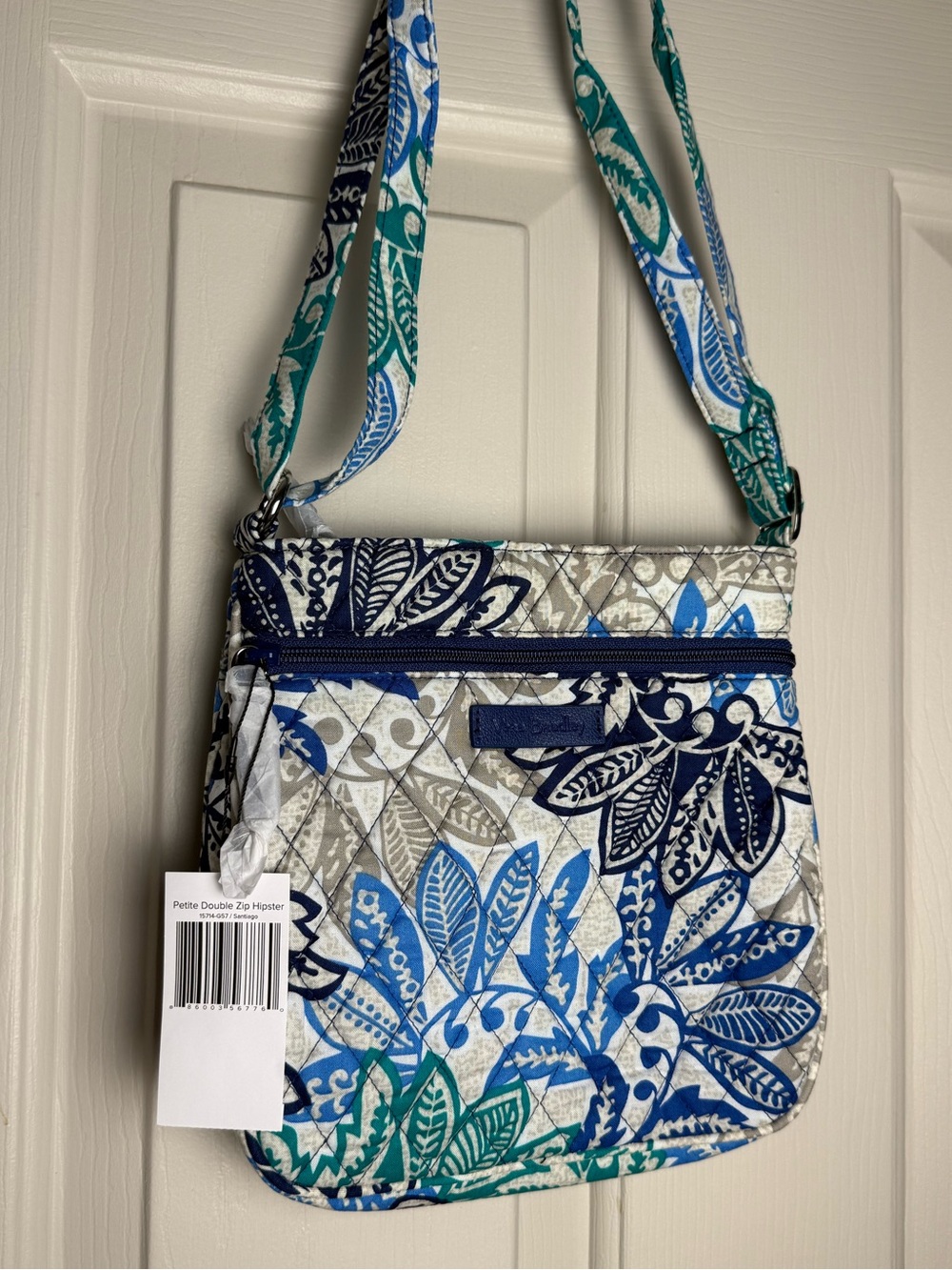 NWT Vera Bradley Santiago Petite Double Zip Hipster Retired Pattern